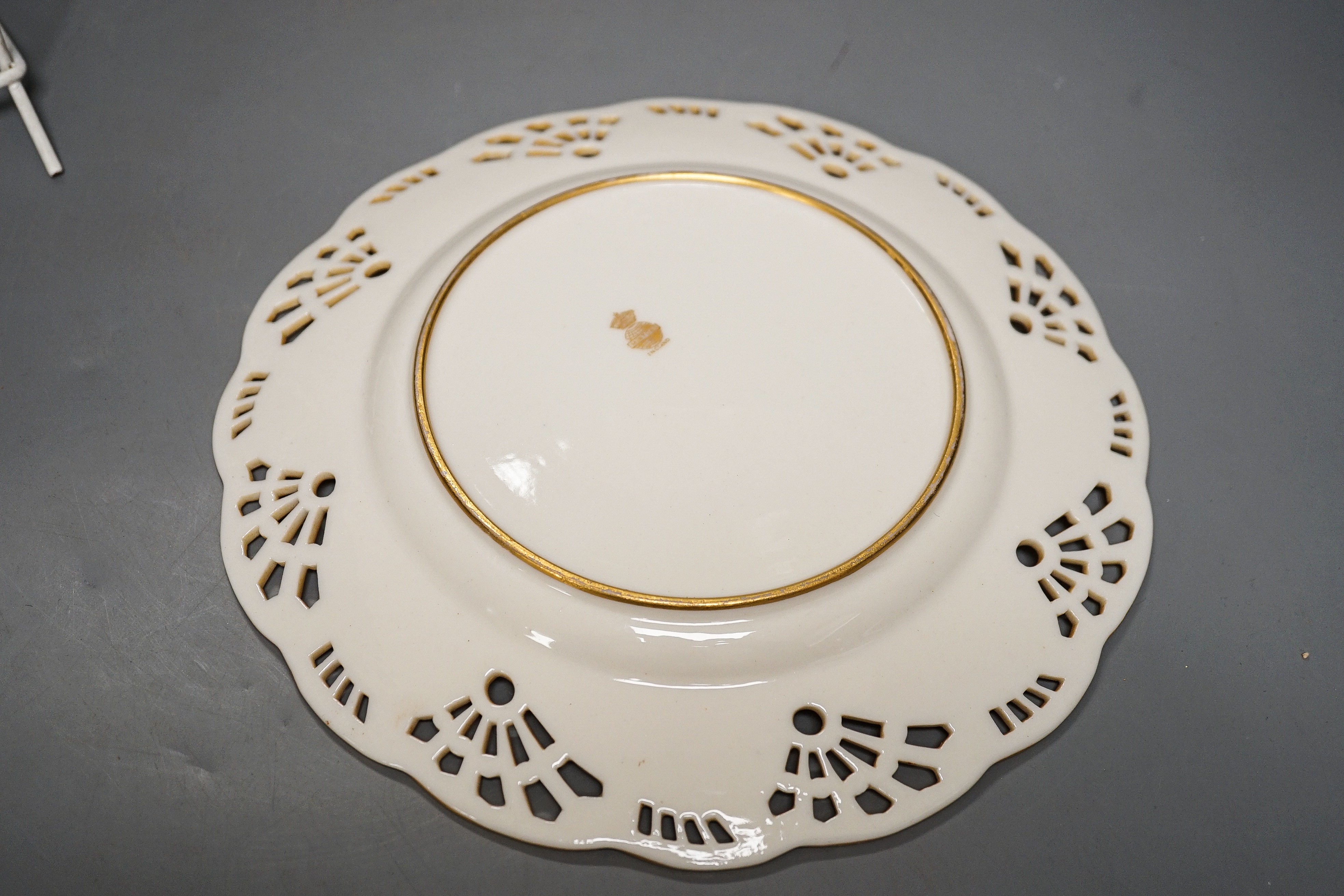 A Mintons pate sur pate cabinet plate, attributed to Alboin Birks, c.1905, diameter 23cm